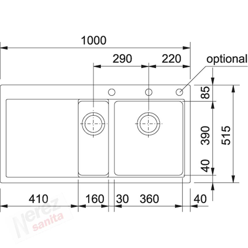 Dřez Franke MTG 651-100/7 šedý kámen