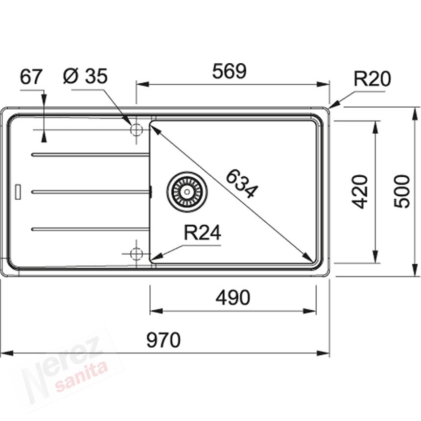 Dřez Franke BFG 611 kašmír