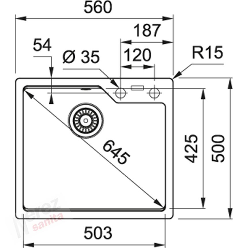 Dřez Franke UBG 610-56 bílá led