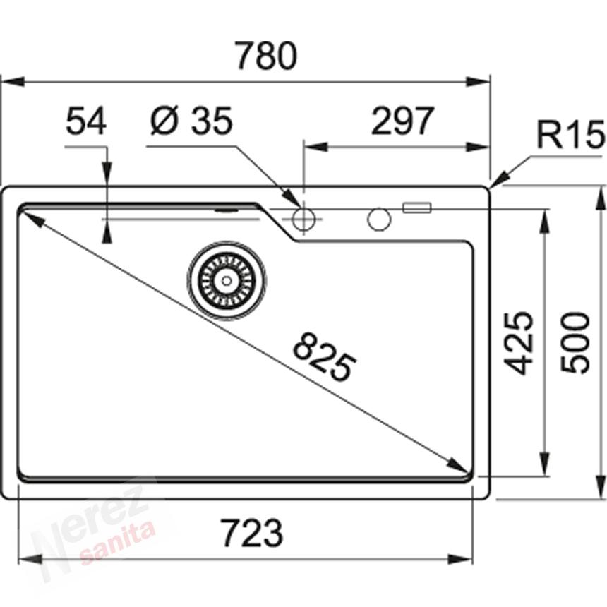 Dřez Franke UBG 610-78 bílá led