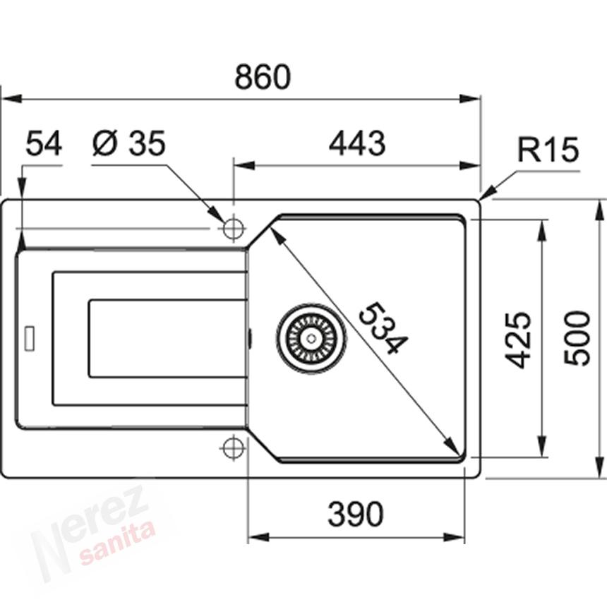 Dřez Franke UBG 611-86 bílá led