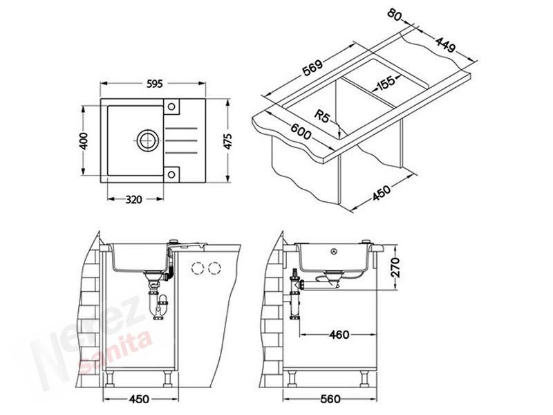 Dřez Alveus Rock 30 beton