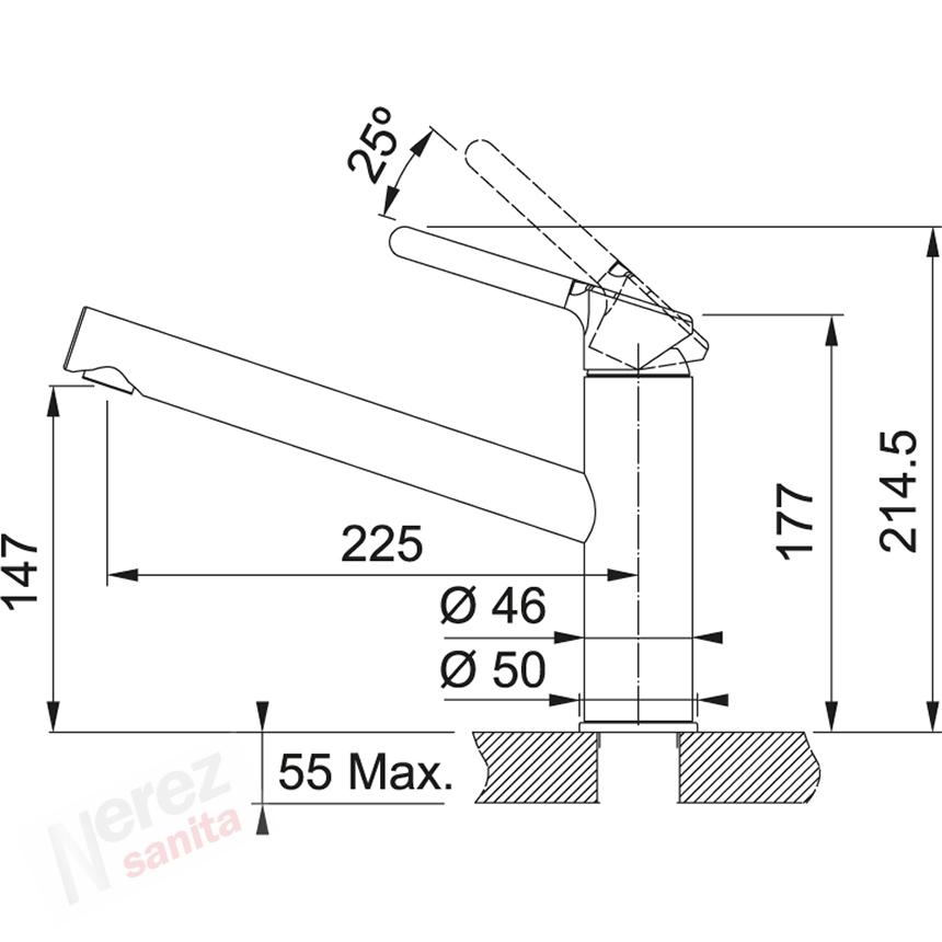 Baterie Franke FC 3054.094 ORBIT bílá led