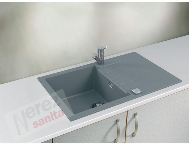 Set dřezu Alveus Cadit20 šedý beton a baterie Tonia chrom