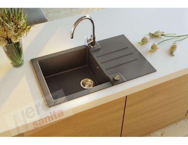 Set dřezu Alveus Rock 130 a baterie Tonia černý