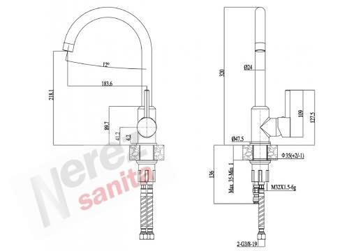 Set dřez Alveus Intermezzo 30 + baterie Tonia šedý beton
