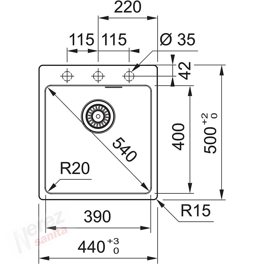 Dřez Franke MRG 610-39 FTL černá matná