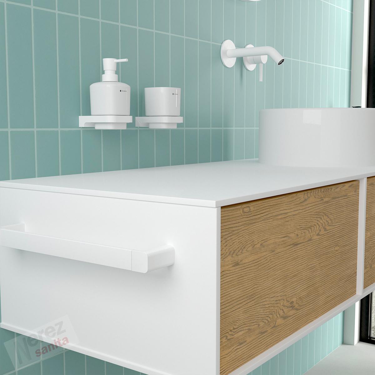 Držák na ručníky bílý 61cm MAB 29061-05