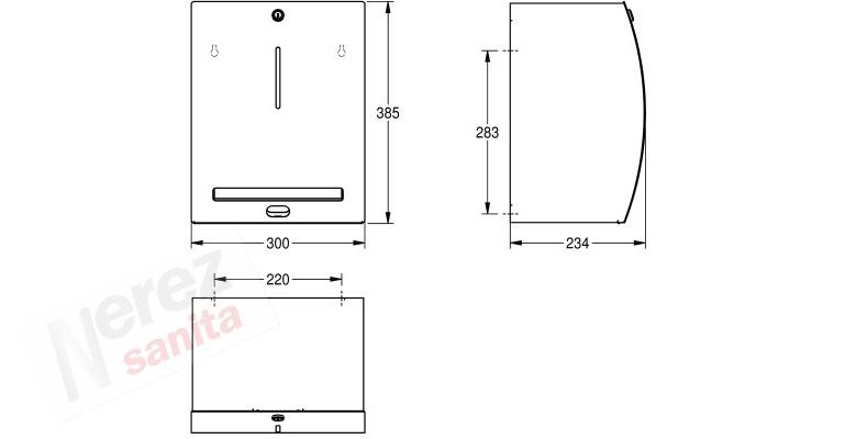 Elektronický zásobník na papír. ručníky Franke KWC STRX630