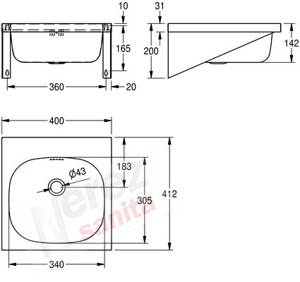 Umyvadlo Franke KWC WT400A ANIMA