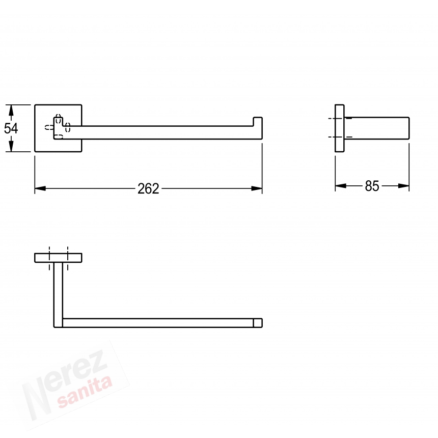 Nerez držák ručníků Franke KWC CUBX004HP
