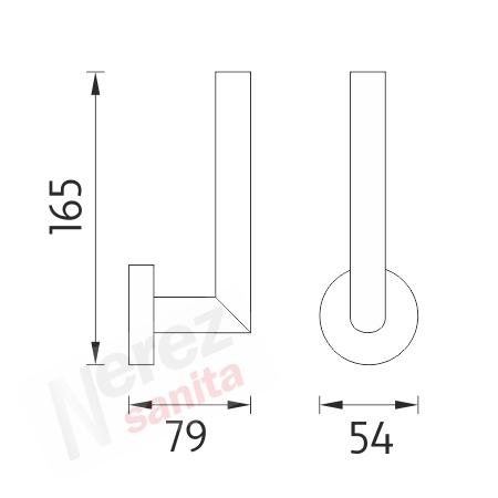 Držák na toaletní papír nerez UNM 13055R-10