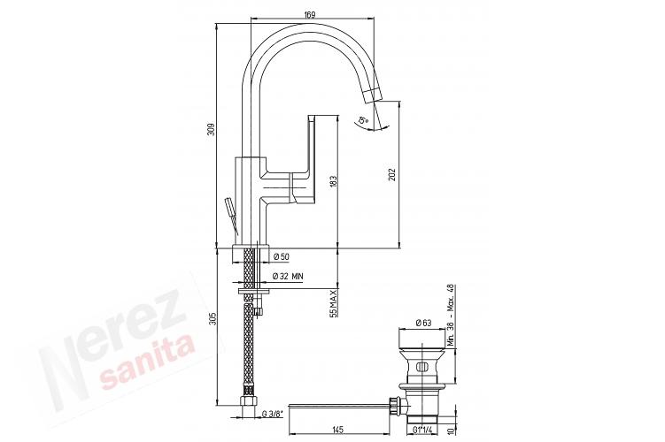 Umyvadlová baterie Paini OVO 86.250