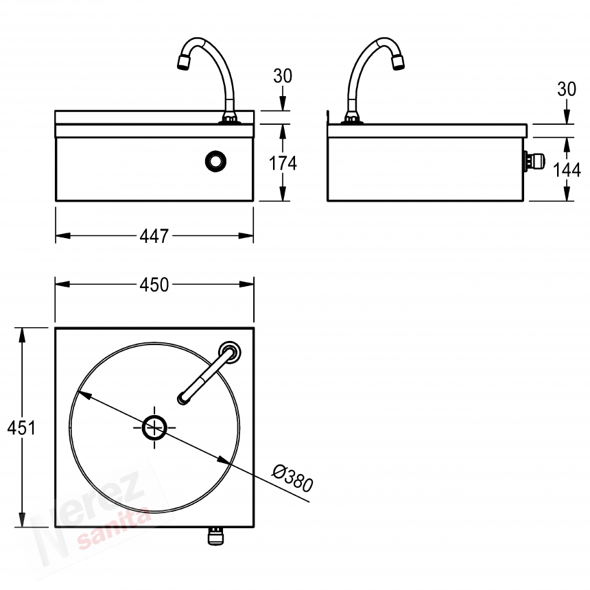 Umyvadlo se zamouzavírací baterií Franke KWC LP20