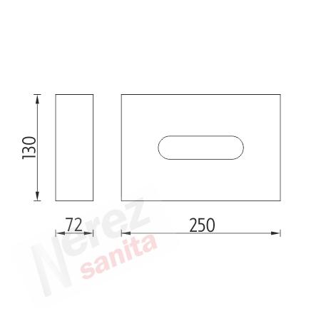 Zásobník papírových kapesníčků nerez UN 9010N-10