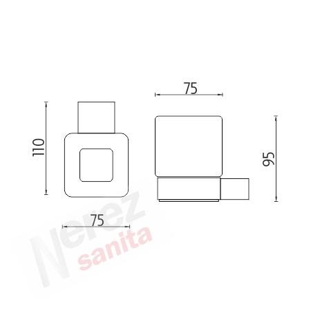 Držák na kartáčky Ki 14058C-90