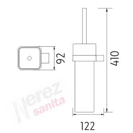 Toaletni WC kartáč černý Ki 14094K-90