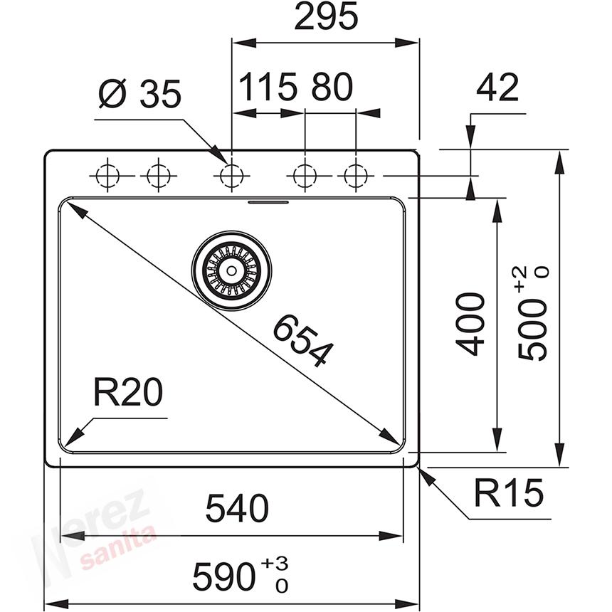 Dřez Franke MRG 610-54 FTL bílá led