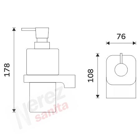 Dávkovač tekutého mýdla bílý MAB 29031H-T-05