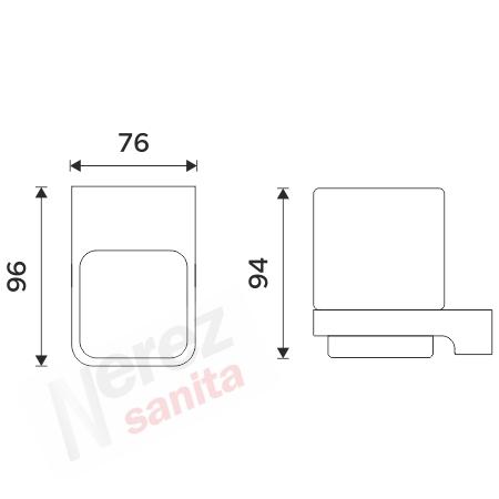 Držák na kartáčky bílý MAB 29058C-05