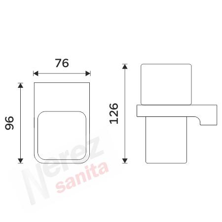 Držák na kartáčky bílý MAB 29058H-05