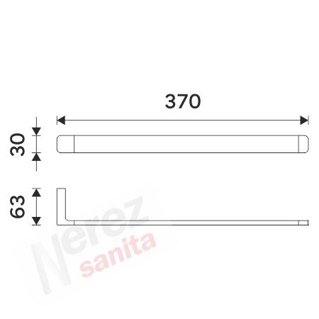 Držák na ručníky bílý 37cm MAB 29097-05