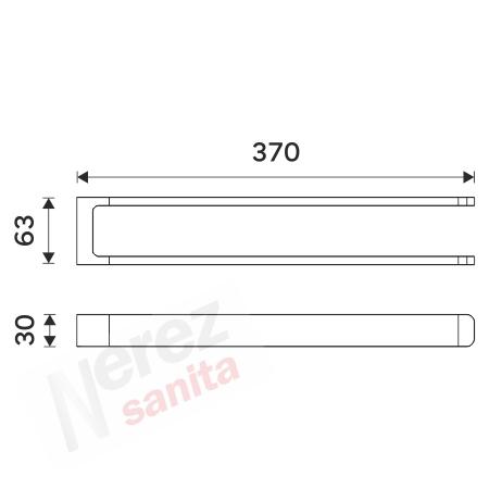 Držák na ručníky bílý 37cm MAB 29098-05