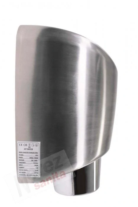 Vysoušeč rukou JET DRYER BOOSTER stříbrný kov