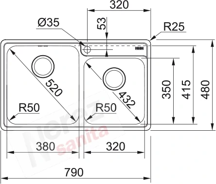 Dřez Franke BCX 220-38-22 nerez
