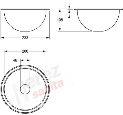 Umyvadlo nerez Franke KWC RNDH200 RONDO 