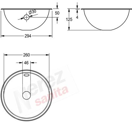 Umyvadlo nerez Franke KWC RNDH260 RONDO