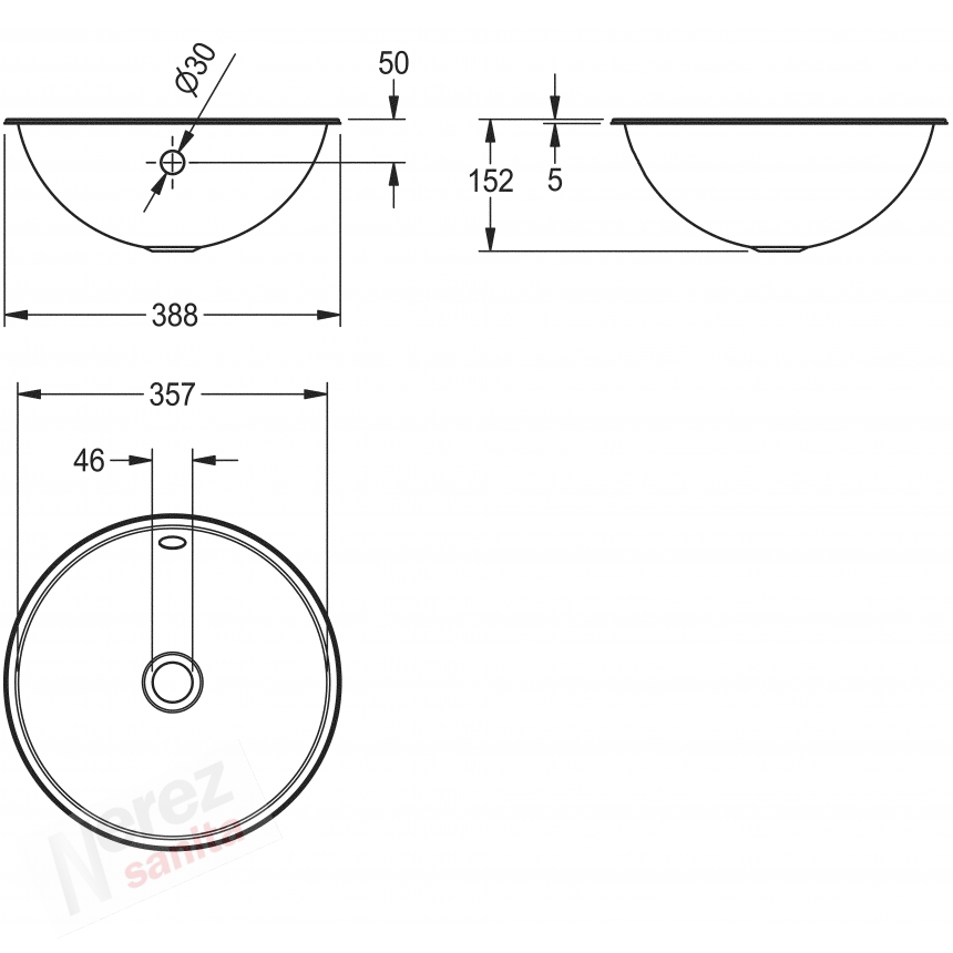 Umyvadlo Franke KWC RNDX360 RONDO