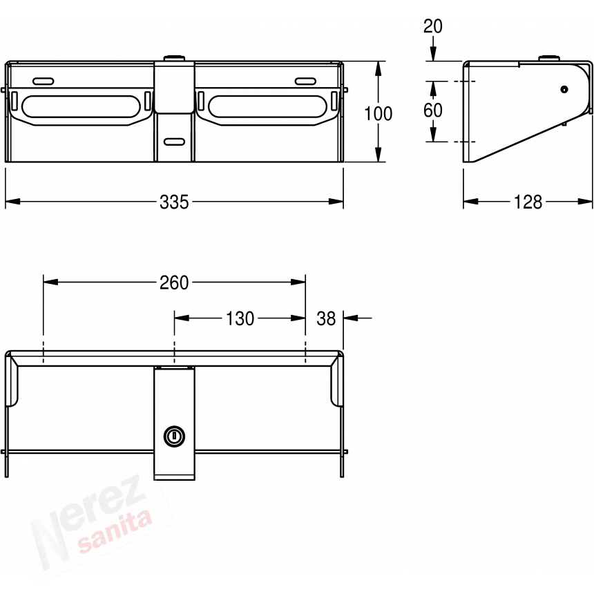 Nerez držák Franke KWC na toaletní papír CHRX676