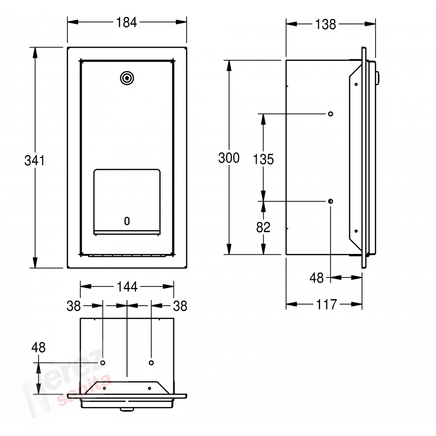 Dvojitý držák toaletního papíru Franke KWC RODX672E
