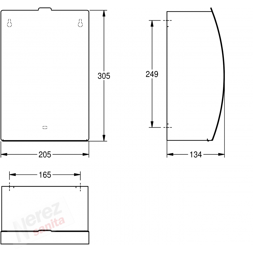 Odpadkový koš na dámské vložky Franke KWC STRX611