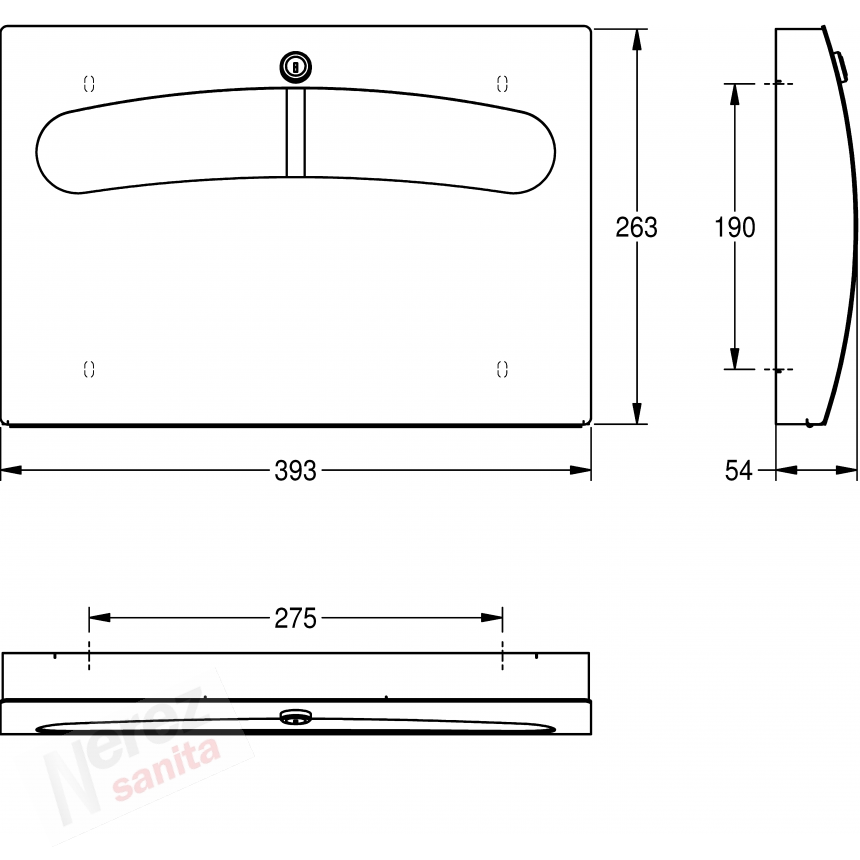 Zásobník papíru na WC sedátko Franke KWC STRX680