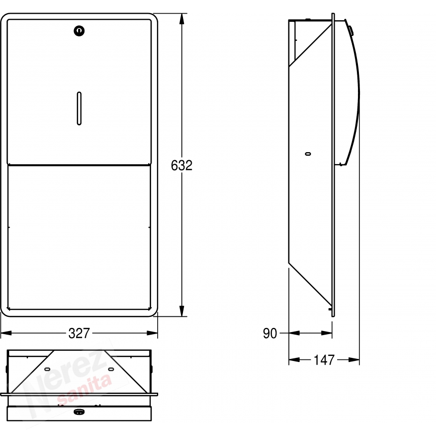 Zásobník na papírové ručníky Franke KWC STRX600E