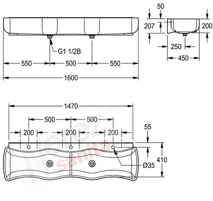 Dětský mycí žlab Franke KWC SANW215