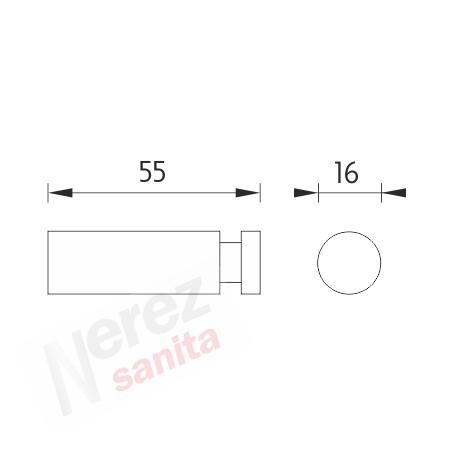 Háček nerez dlouhý UNM 13054L-10