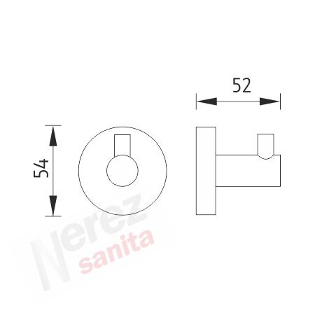 Háček nerez  UNM 13054-10