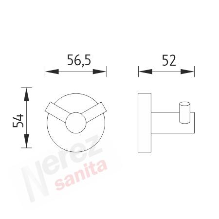 Háček nerez dvojitý  UNM 13053-10