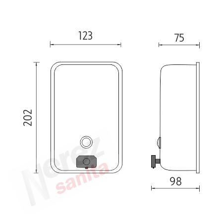 Dávkovač tekutého mýdla nerez HPM 8131-10