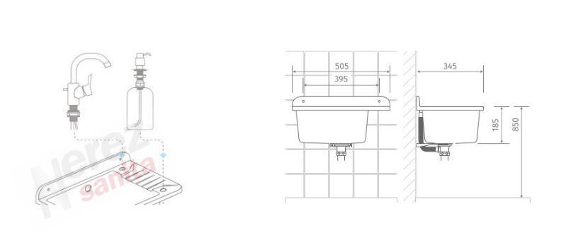 Technický dřez ZELVO COMPACT 505 černý