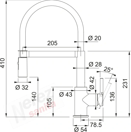 Baterie Franke FC 2583.901 Matná černá