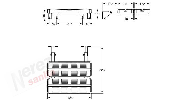 Sedátko do sprchy sklopné Franke KWC CNTX400A