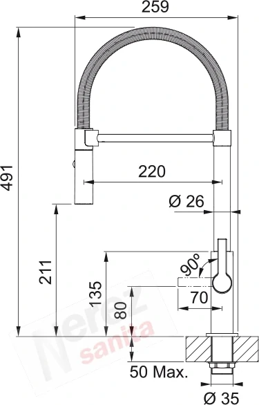 Baterie Franke FS 2845.031 chrom