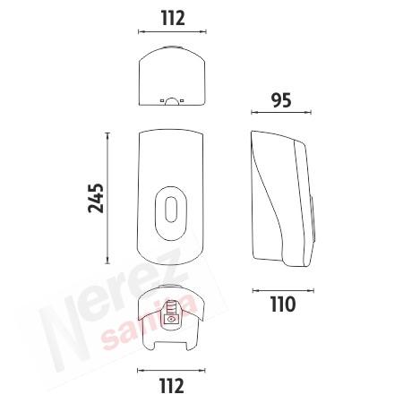Dávkovač na tekuté mýdlo HP 9531-M-04