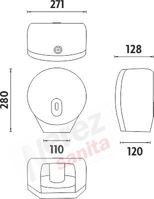 Držák na toaletní papír HP 9555M-04
