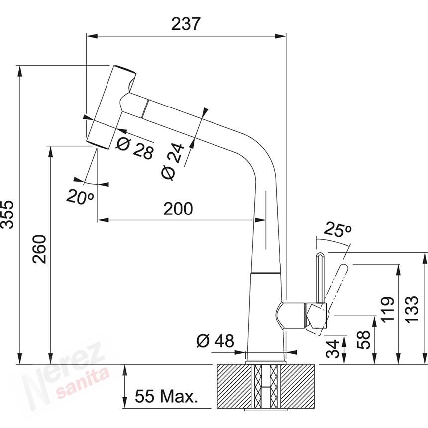 Baterie Franke FG 5188.031 chrom